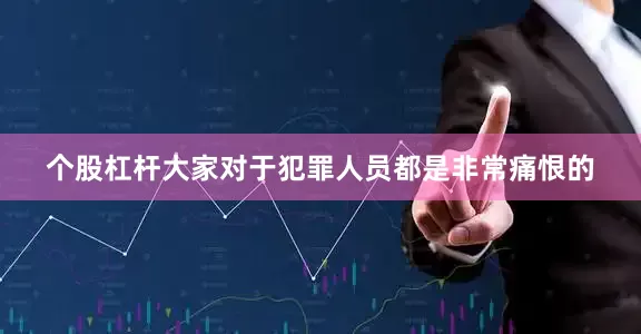 个股杠杆大家对于犯罪人员都是非常痛恨的